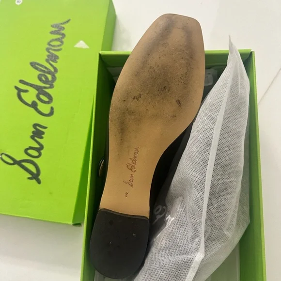 Sam Edelman Michaela Black Leather  Mary Jane’s with Gold Buckle - Picture 6 of 8